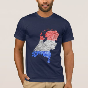 Netherlands Flagcolor Map T-Shirt