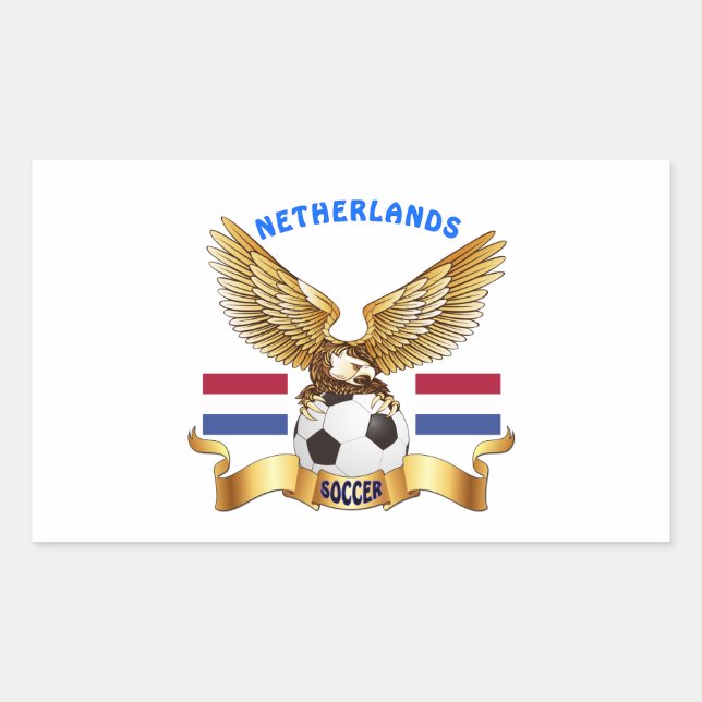 Netherlands Football Designs Rectangular Sticker (Front)