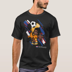 Netherlands Football Soccer Kids Playing Soccer Go T-Shirt