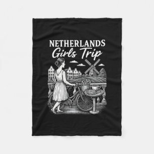 Netherlands Girls Trip Netherland Travel Vacation Fleece Blanket