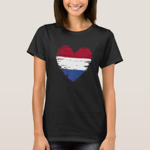 Netherlands Heart Dutch Flag Dutch Pride T-Shirt