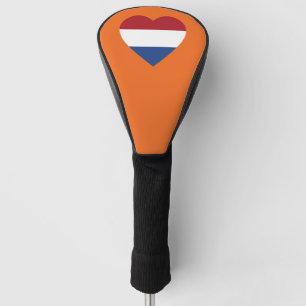 Netherlands Heartflag on Orange dccnt Golf Head Cover