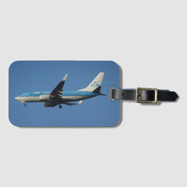 Netherlands KLM Aeroplane Luggage Tag (Front Horizontal)