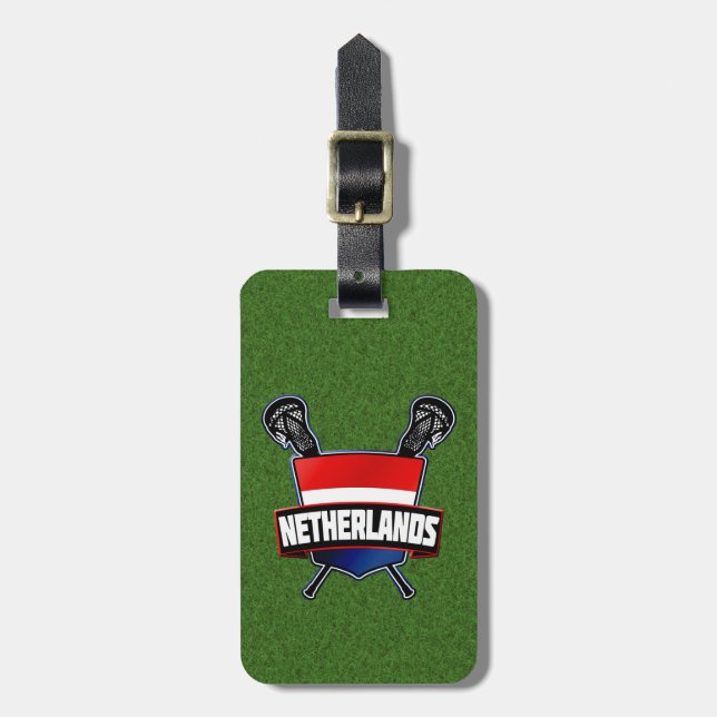 Netherlands Lacrosse Luggage Tag Template (Front Vertical)