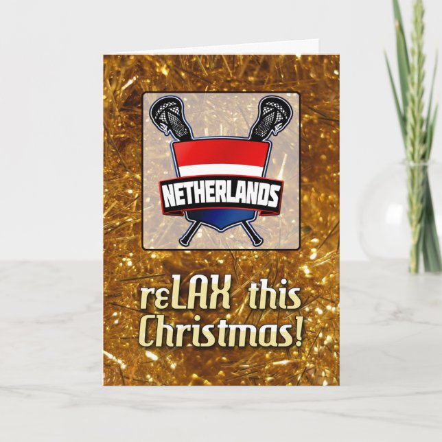 Netherlands Lacrosse Shield Christmas Card (Front)