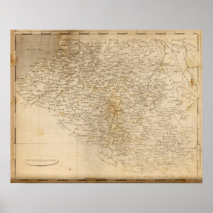 Netherlands Map by Arrowsmith Poster