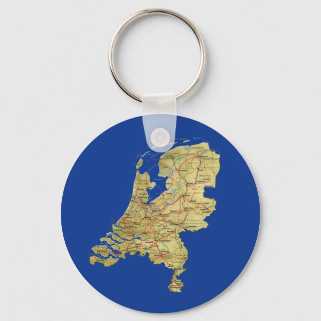 Netherlands Map Keychain (Front)