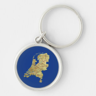 Netherlands Map Keychain