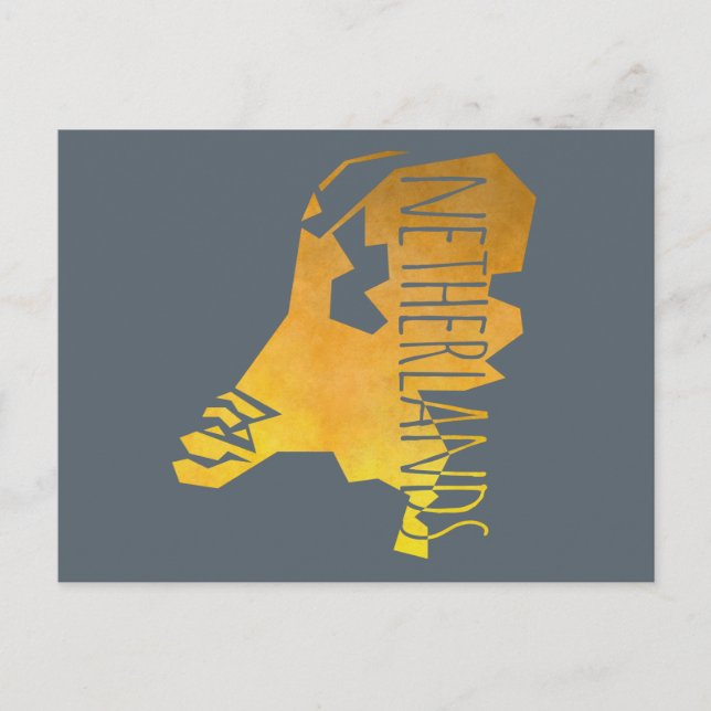 Netherlands Map Postcard (Front)