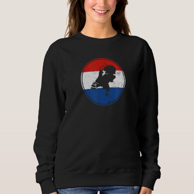 Netherlands Map Vintage Dutch Flag Sweatshirt (Front)