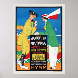 Netherlands Marseille Vintage Poster 1913