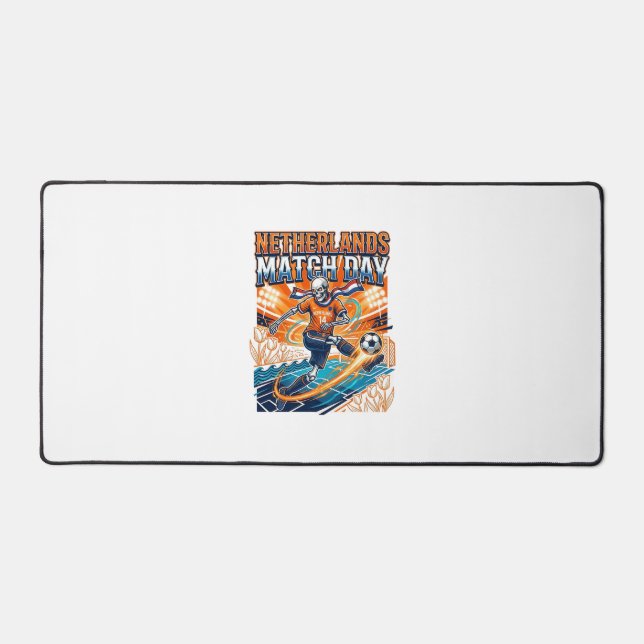 Netherlands Match Day Skeleton Striker Nations Hig Desk Mat (Front)
