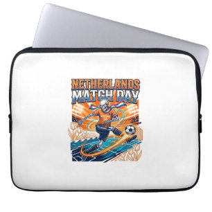 Netherlands Match Day Skeleton Striker Nations Hig Laptop Sleeve