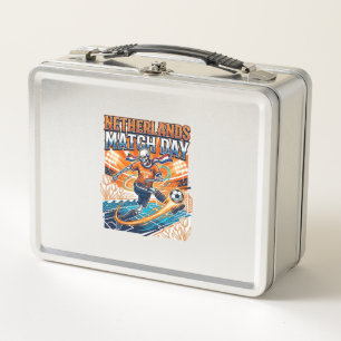 Netherlands Match Day Skeleton Striker Nations Hig Metal Lunch Box
