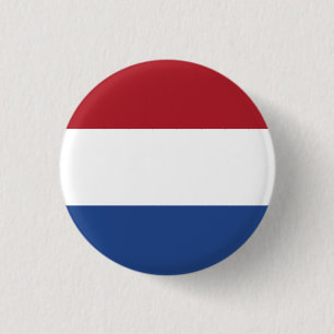 Netherlands National Flag 3 Cm Round Badge