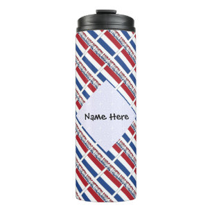 Netherlands Netherlander Flag Tiled Black Personal Thermal Tumbler