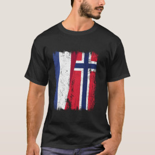 Netherlands Norway Half Flag Dutch Norwegian Ances T-Shirt