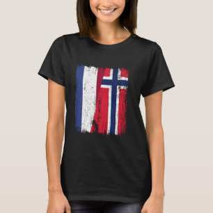 Netherlands Norway Half Flag Dutch Norwegian Ances T-Shirt