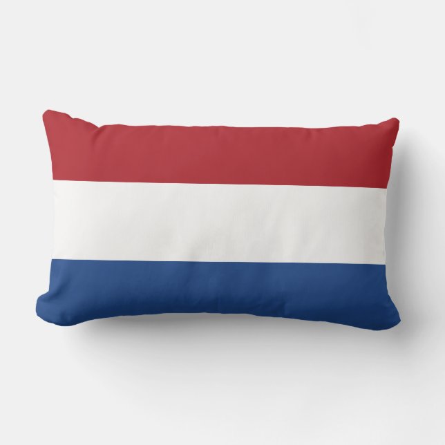 Netherlands Plain Flag Lumbar Cushion (Front)
