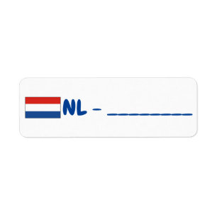 Netherlands post-crossing return address label