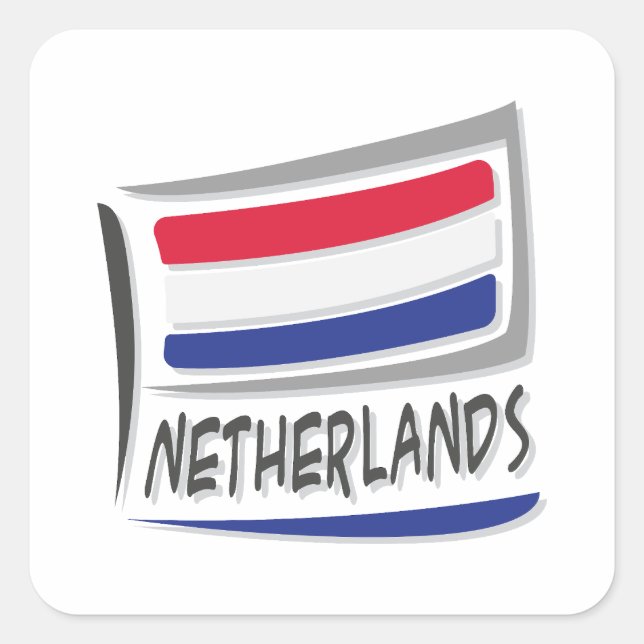 Netherlands Pride X Flag Square Sticker (Front)