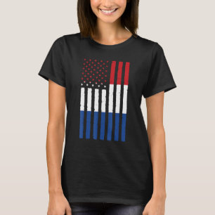 Netherlands Roots Usa Flag Half Dutch American T-Shirt