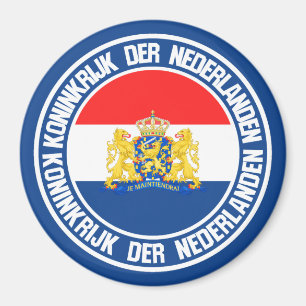Netherlands Round Emblem Magnet