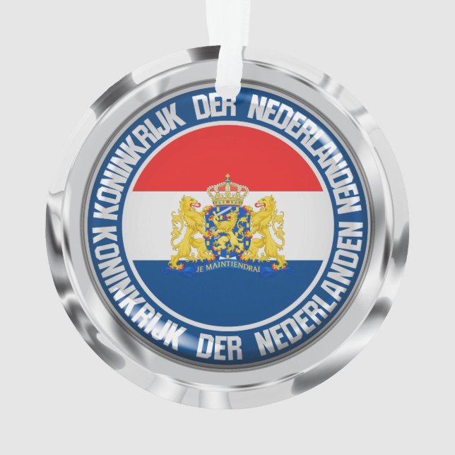 Netherlands Round Emblem Ornament (Back)