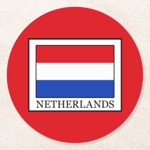 Netherlands Round Paper Coaster