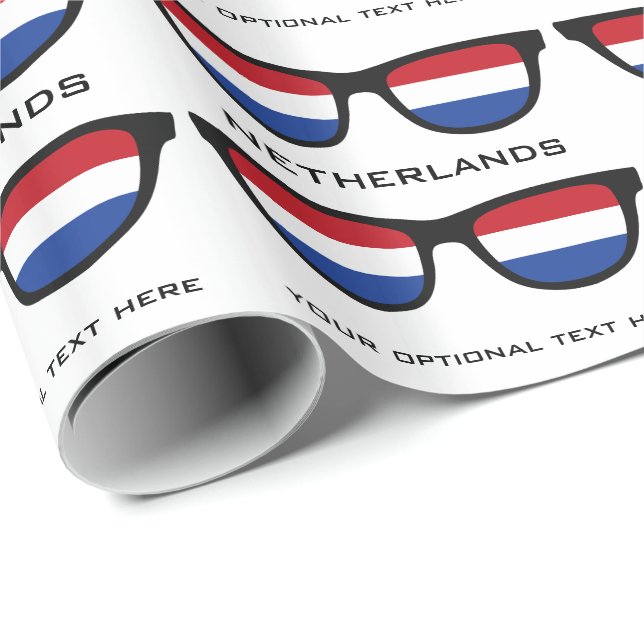 Netherlands Shades custom text & colour gift wrap (Roll Corner)