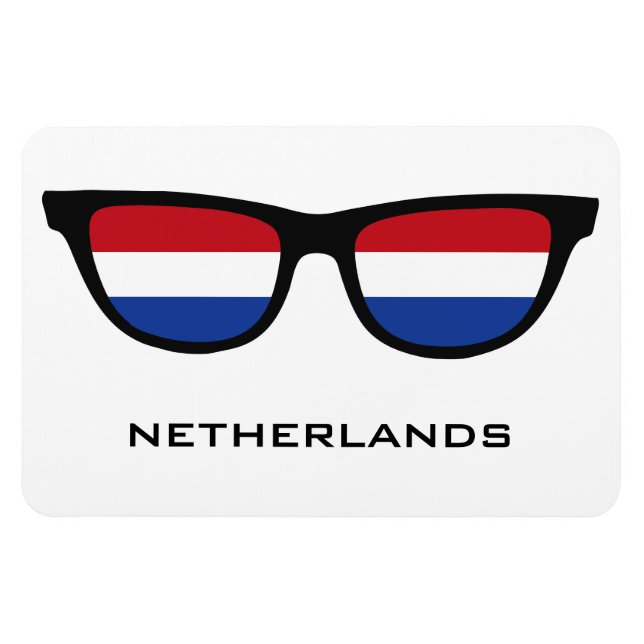 Netherlands Shades custom text & colour magnet (Horizontal)