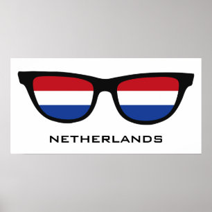 Netherlands Shades custom text & colour poster