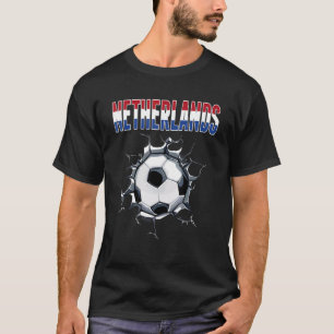 Netherlands Soccer Fans - Dutch Football In Cracke T-Shirt