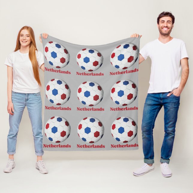 Netherlands Soccer Fleece Blanket (In Situ)