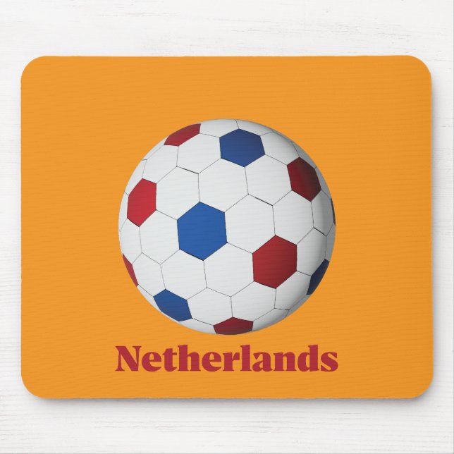 Netherlands Soccer Mouse Pad (Front)