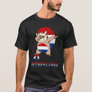 Netherlands Soccer Player Hedgehog Dutch Flag Dutc T-Shirt