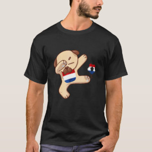 Netherlands Soccer Player Pug Dog Dutch Flag Dutch T-Shirt