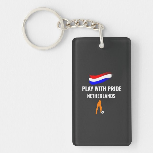 Netherlands Soccer Pride 2026 Jersey Key Ring (Front)