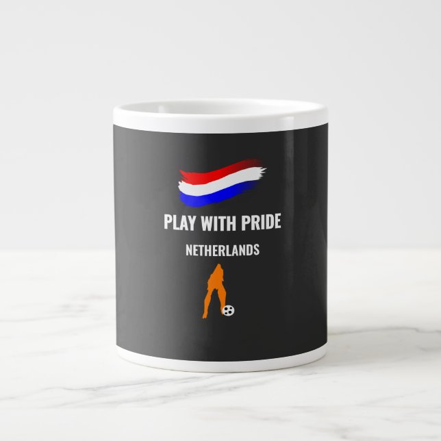 Netherlands Soccer Pride 2026 Jersey Large Coffee Mug (Front)
