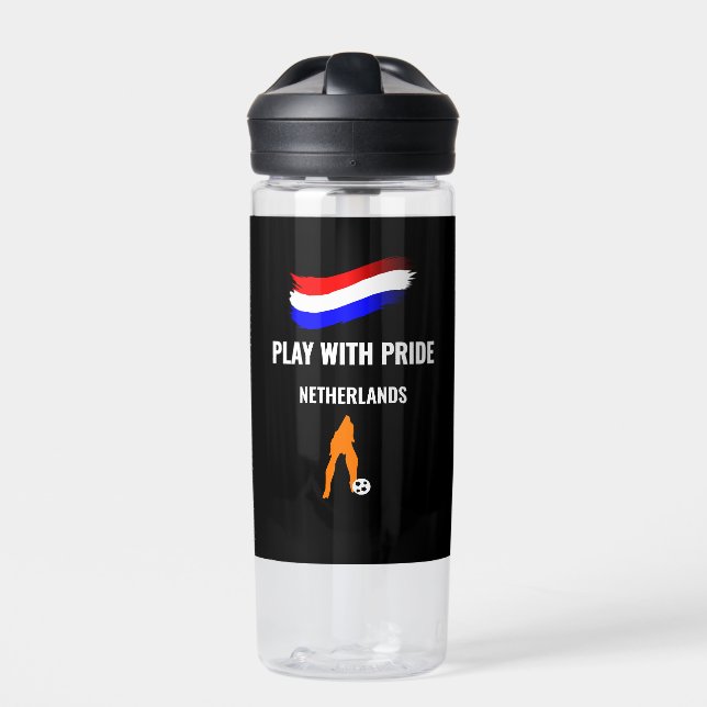 Netherlands Soccer Pride 2026 Jersey Water Bottle (Front)