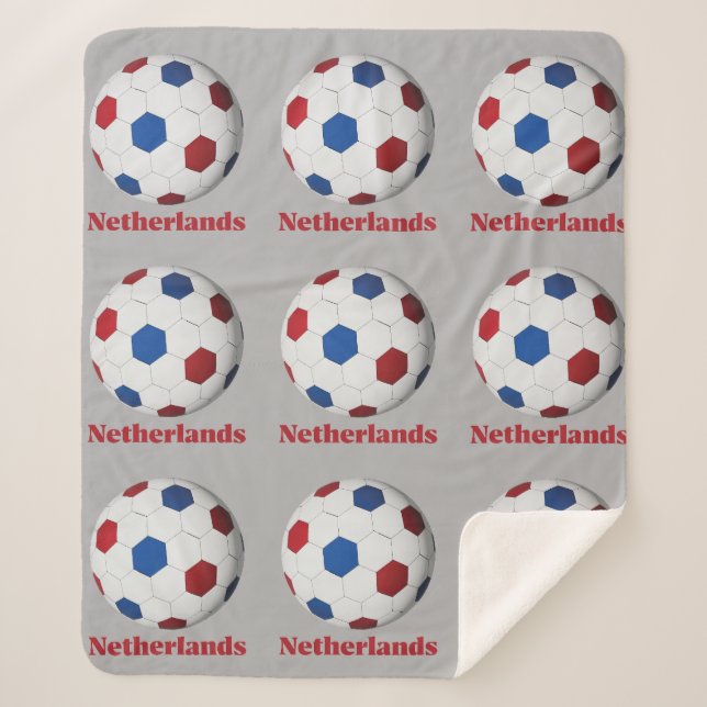 Netherlands Soccer Sherpa Blanket (Front)