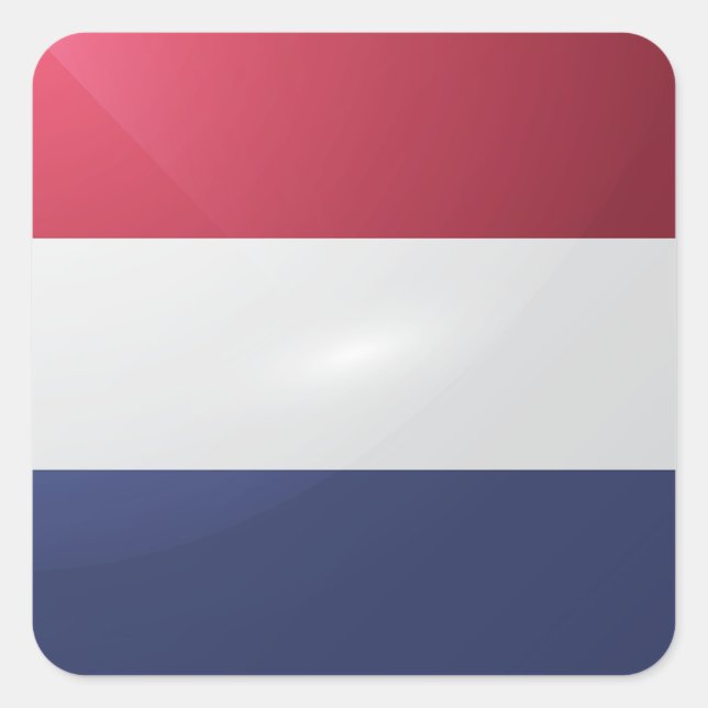 Netherlands square glossy flag sticker (Front)