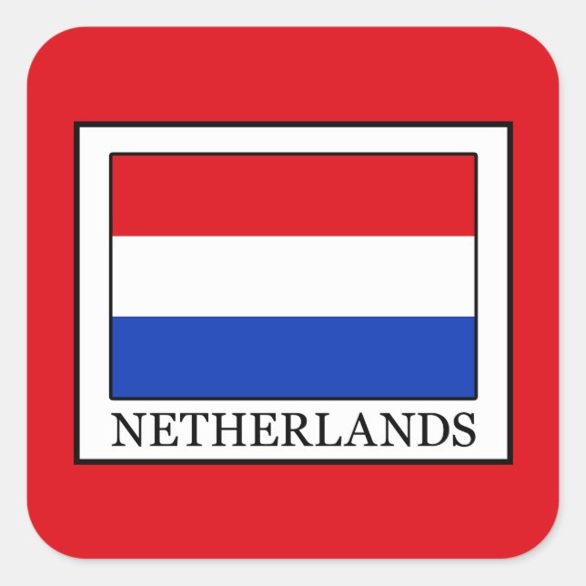 Netherlands Square Sticker (Front)