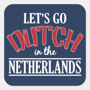 Netherlands stickers, large square sticker
