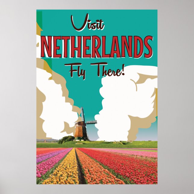 Netherlands vintage travel poster (Front)