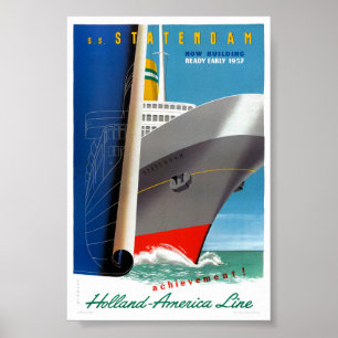 Netherlands Vintage Travel Poster Restored