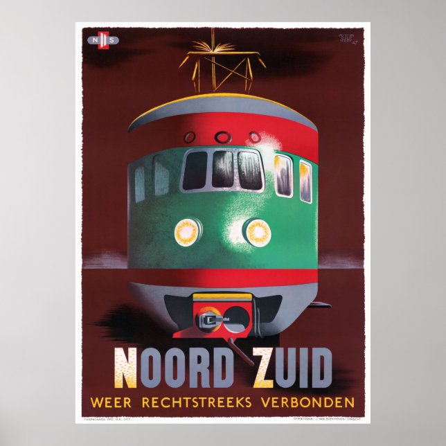 Netherlands Vintage Travel Poster Restored (Front)