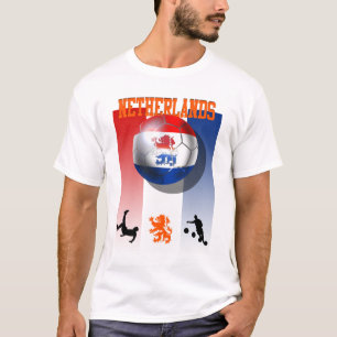 Netherlands Voetbal Oranje Poster T-Shirt