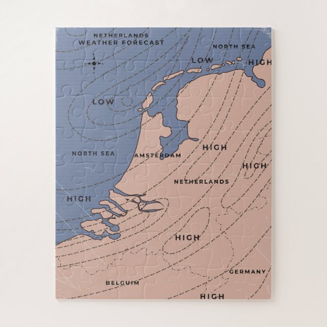 Netherlands Weather Forecast Jigsaw Puzzle (Vertical)