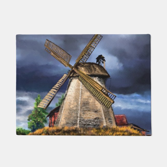 Netherlands Windmill Doormat (Front)